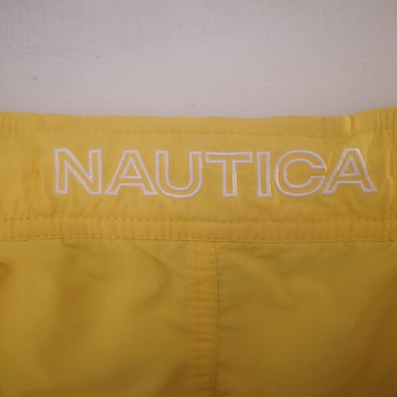 Nautica Men's Yellow Mesh Lined Swim Shorts - Picture 3 of 11